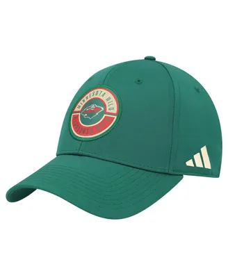 Men's adidas Green Minnesota Wild Circle Logo Flex Hat