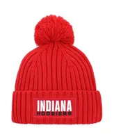 Men's adidas Crimson Indiana Hoosiers Modern Ribbed Cuffed Knit Hat with Pom