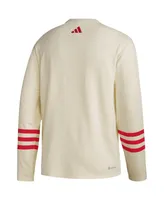 Men's adidas Cream Washington Capitals Aeroready Pullover Sweater