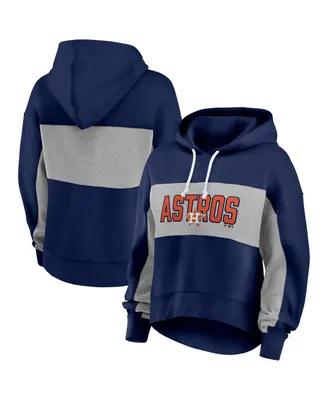 Women's Fanatics Navy Houston Astros Filled Stat Sheet Pullover Hoodie