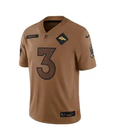 Men's Nike Russell Wilson Brown Distressed Denver Broncos 2023 Salute To Service Limited Jersey