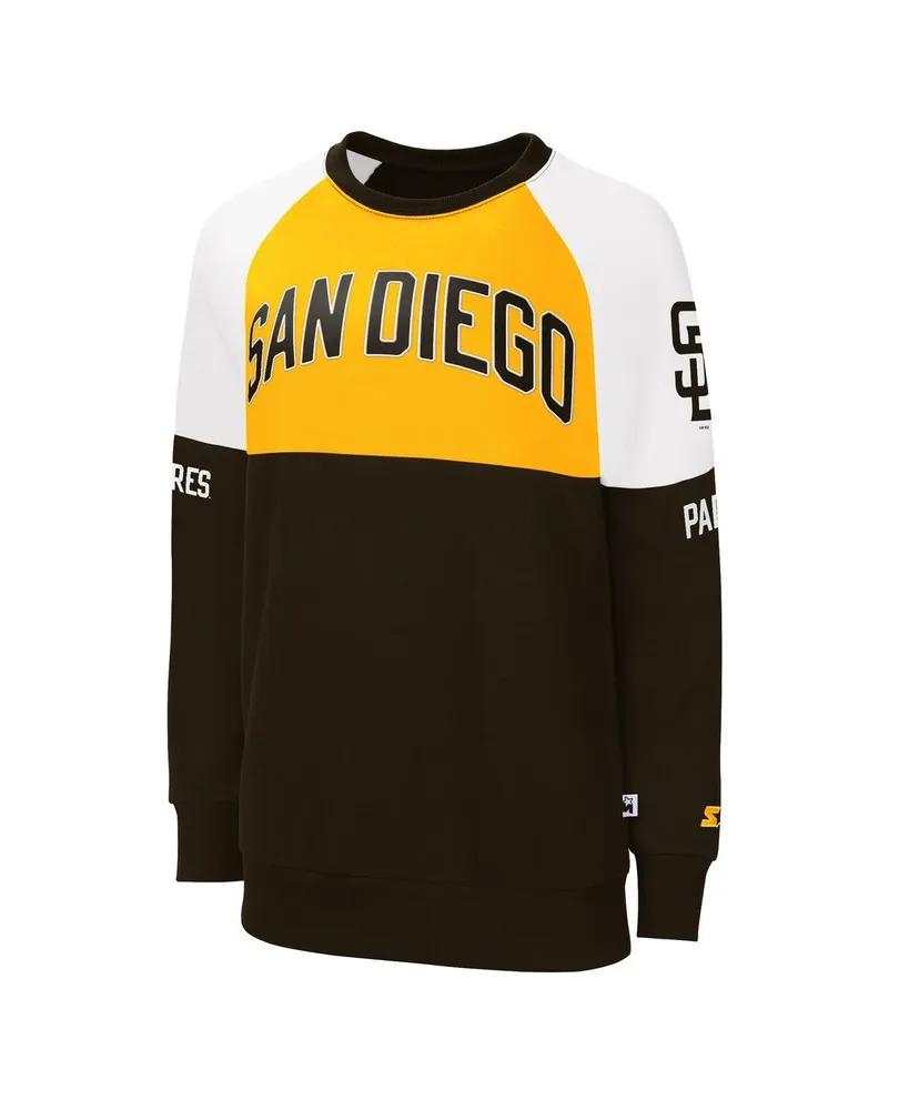 Starter Women's Starter Brown, Gold San Diego Padres Baseline Raglan Pullover  Sweatshirt