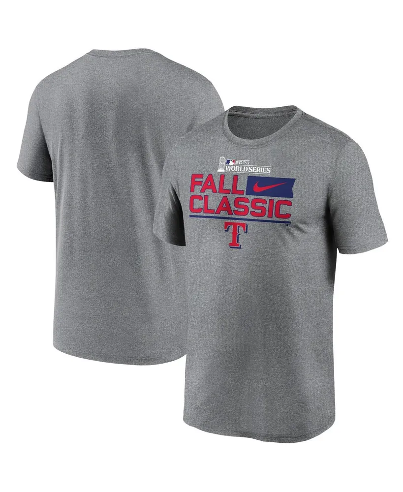 Men's Nike Heather Charcoal Texas Rangers 2023 World Series Fall Classic T-shirt