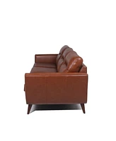 Nice Link Ava 84" Mid-Century Modern Leather Sofa