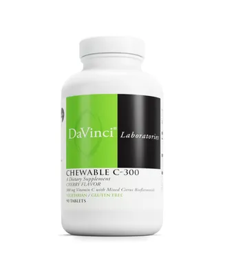 DaVinci Labs Chewable C-300 - Vitamin C Supplement to Support Immune Health, Cholesterol and Collagen Production - With Vitamin C