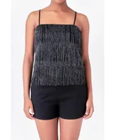 Women's Fringe Tiered Top