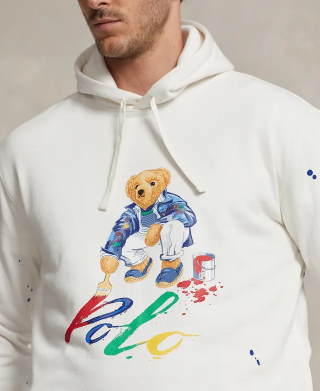 Polo Ralph Lauren Men's Big & Tall Fleece Bear Paint Splatter Hoodie