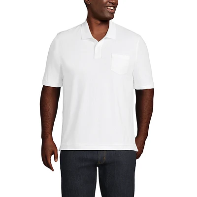 Lands' End Big & Tall Short Sleeve Comfort-First Mesh Polo Shirt With Pocket