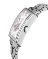 Gevril Men's Avenue of Americas Intravedere Silver-Tone Stainless Steel Watch 44mm