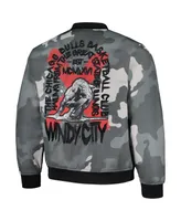Men's and Women's The Wild Collective Gray Chicago Bulls 2023/24 City Edition Camo Bomber Full-Zip Jacket