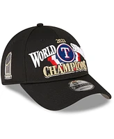 Men's New Era Black Texas Rangers 2023 World Series Champions Locker Room 9FORTY Adjustable Hat