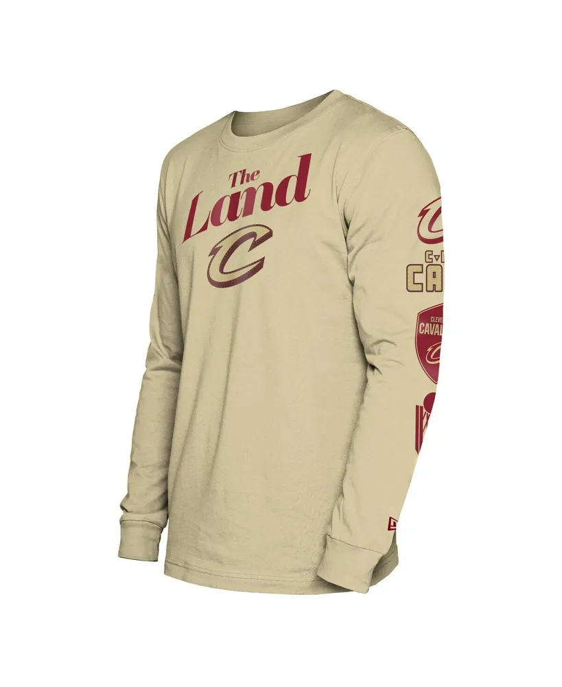 Men's New Era Tan Cleveland Cavaliers 2023/24 City Edition Long Sleeve T-shirt