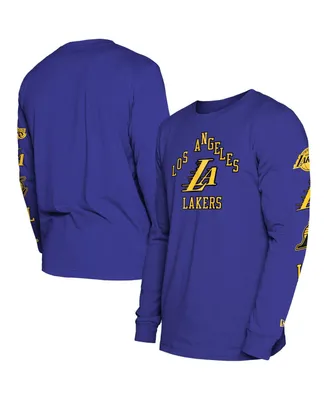 Men's New Era Purple Los Angeles Lakers 2023/24 City Edition Long Sleeve T-shirt