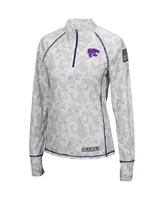 Women's Colosseum Camo Kansas State Wildcats Oht Military-Inspired Appreciation Officer Arctic Lightweight Quarter-Zip Top