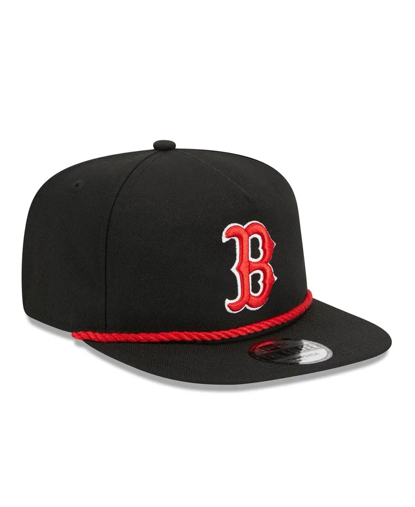 Men's New Era Black Boston Red Sox Branch Golfer Snapback Hat