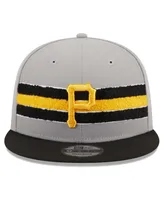 Men's New Era Gray, Black Pittsburgh Pirates Band 9FIFTY Snapback Hat