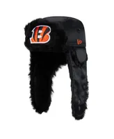 Men's New Era Black Cincinnati Bengals Trapper Hat