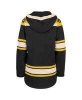 Women's '47 Brand Black Boston Bruins Superior Lacer Pullover Hoodie