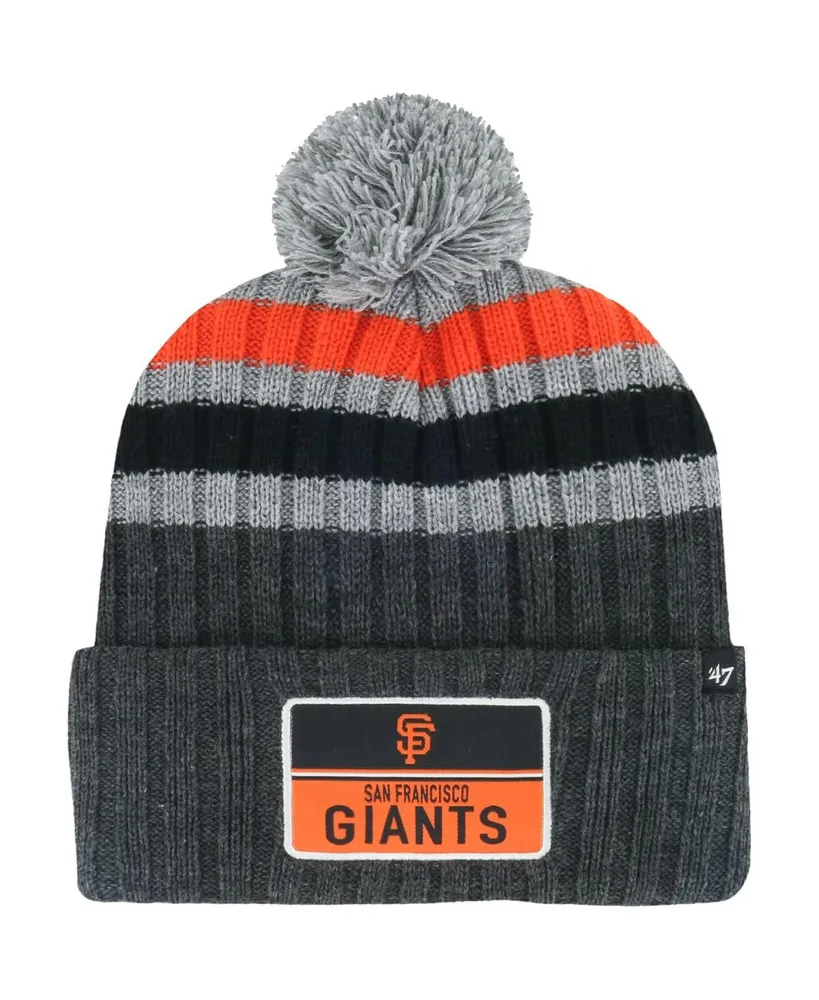Men's '47 Brand Gray San Francisco Giants Stack Cuffed Knit Hat with Pom