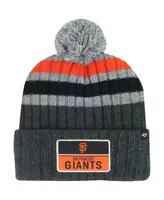 Men's '47 Brand Gray San Francisco Giants Stack Cuffed Knit Hat with Pom