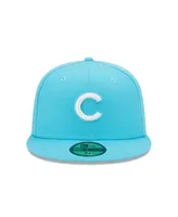 Men's New Era Blue Chicago Cubs Vice Highlighter Logo 59FIFTY Fitted Hat