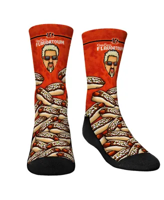 Big Boys and Girls Rock 'Em Socks Cincinnati Bengals Nfl x Guy Fieri's Flavortown Crew Socks