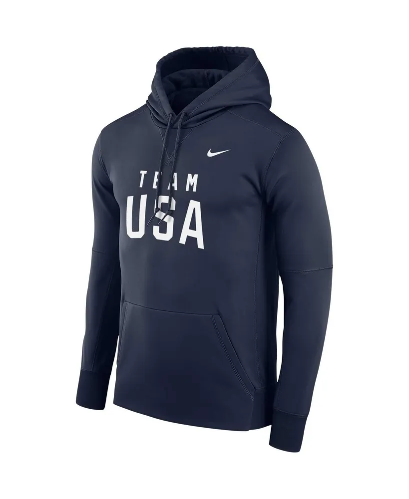 Men's Nike Navy Team Usa Therma Performance Pullover Hoodie