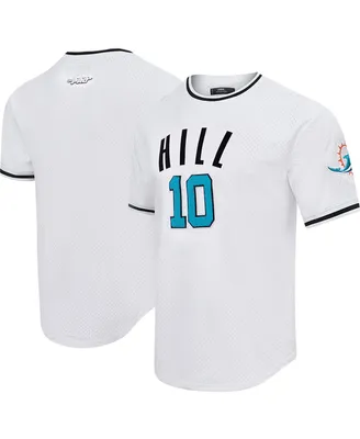Men's Pro Standard Tyreek Hill White Miami Dolphins Mesh Player Name and Number Top