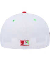 Men's New Era White, Coral Pittsburgh Pirates Three Rivers Stadium 30th Anniversary Strawberry Lolli 59FIFTY Fitted Hat