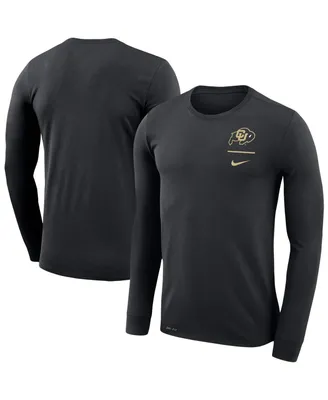 Men's Nike Black Colorado Buffaloes Logo Stack Legend Performance Long Sleeve T-shirt