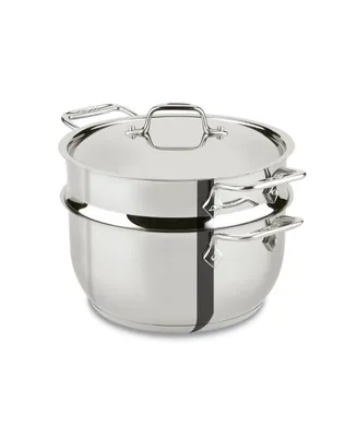 All-Clad Stainless Steel 5 Qt. Covered Multi Pot with Steamer Insert - Silver