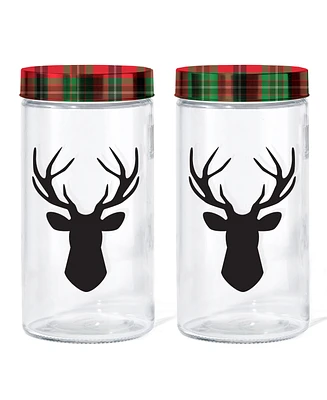 Style Setter Deer Glass Jar