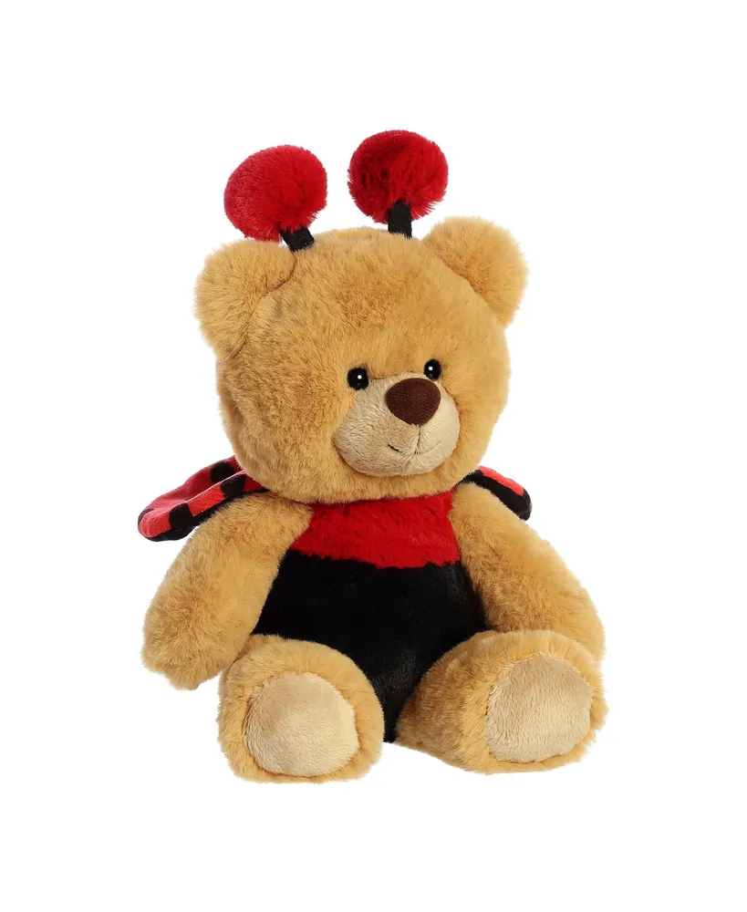 Aurora Medium Ladybug Bear Wanna Be Spring Vibrant Plush Toy Brown 10"