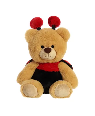 Aurora Medium Ladybug Bear Wanna Be Spring Vibrant Plush Toy Brown 10"