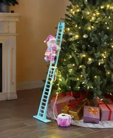 43" Animated Pastel Super Climbing Santa