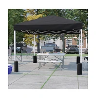 Ukko 10'X10' Weather Resistant, Uv Coated Pop Up Canopy Tent With Sandbags And Wheeled Case