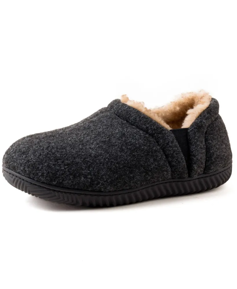 Rock Dove Men's Timothy Elastic Side Faux Wool Slipper