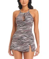 Bleu Rod Beattie Animal Instinct Wavy Print Tankini Swim Skirt