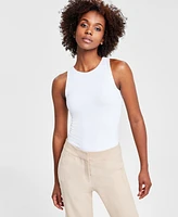 Bar Iii Women's Crewneck Sleeveless Jersey Bodysuit, Created for Macy's