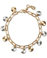 Lucky Brand Two-Tone Charm Chain Bracelet