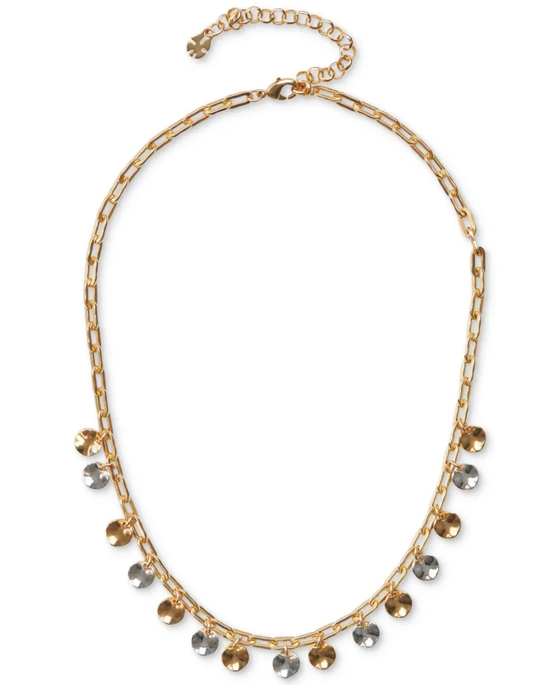 Lucky Brand Two-Tone Charm Chain Necklace, 16" + 3" extender