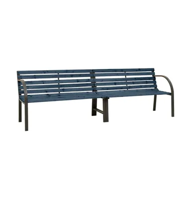 Twin Patio Bench 94.9" Chinese Fir Wood Gray