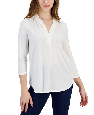 Jm Collection Petite Solid Ity Top, Created for Macy's