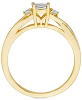 Diamond Twist Ring (1/10 ct. t.w.) in 10k Two-Tone Gold