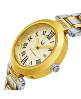 Alexander Ladies Quartz Date Watch with Gold Tone Stainless Steel Case on Gold Tone Stainless Steel