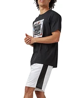 Reebok Men's Regular-Fit Mesh-Panel Satin Basketball Shorts