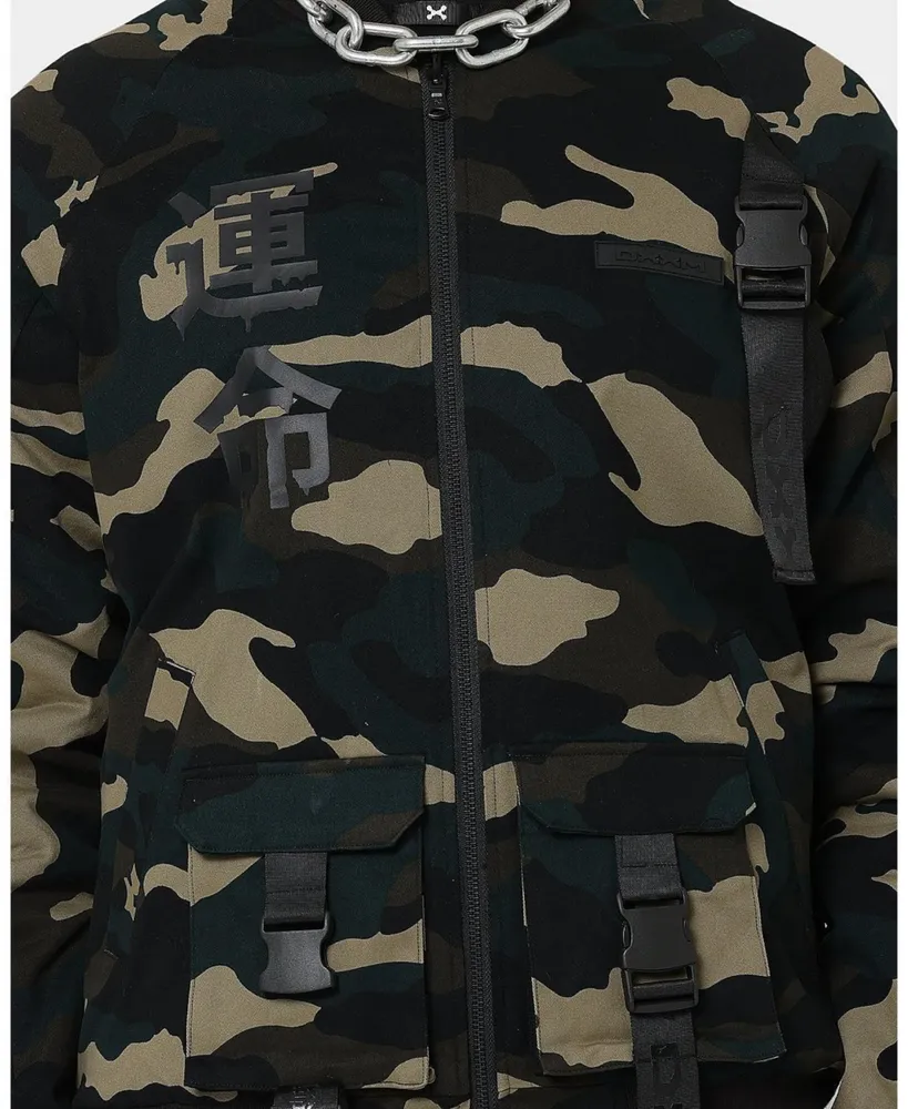 Dxxmlife Men's L-4 A Camo Utility Bomber Jacket