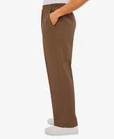 Alfred Dunner Petite Short Classic Textured Solid Pull-On Pants