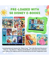 Contixo 7" Android Kids Tablet 32GB, Includes 50+ Disney Storybooks & Stickers, Protective Case with Kickstand, (2023 Model)