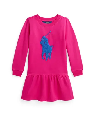 Polo Ralph Lauren Toddler and Little Girls French Knot Big Pony Fleece Dress